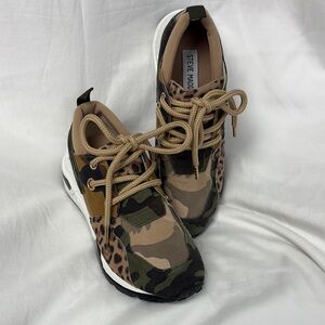 Steve Madden Camo and Leopard Print Sneakers